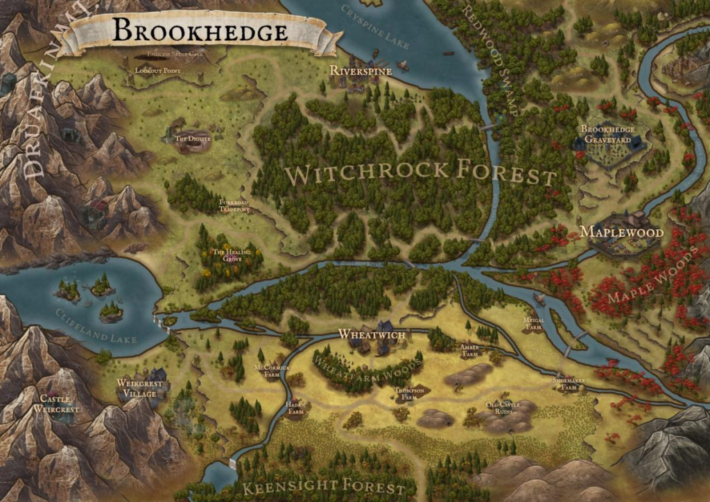 фэнтези карта построена с помощью inkarnate